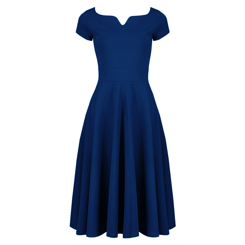 Navy Blue Sweetheart Vintage Retro 50s ...